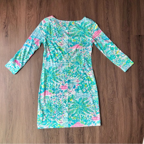 Lilly Pulitzer Marlowe Dress Size XXS Sunshine City Pima Cotton Tropical - Picture 7 of 13